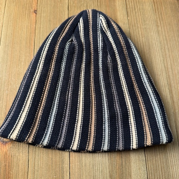 Goorin Bros Other - Goorin Bros Navy Striped Cotton Knit Beanie Hat